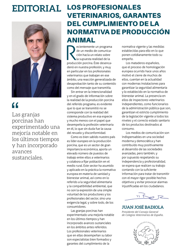 Información Veterinaria. Revista de la Organización Colegial Veterinaria Española. Númeo 1, año 2018.